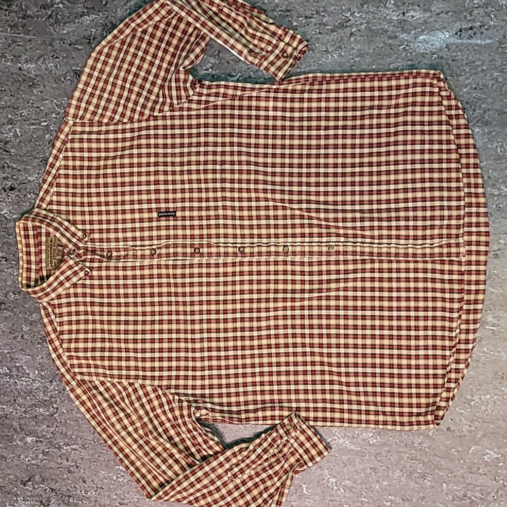 Vintage. 90s. Abercrombie and Fitch. The Big Shirt. Button- up.  Men's size XL
